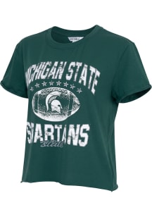 Michigan State Spartans Womens Green Primetime Short Sleeve T-Shirt