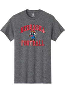 Summit Sportswear Nebraska Cornhuskers Grey Football Number One Football Herbie Short Sleeve T Shi..