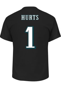Jalen Hurts Philadelphia Eagles Mens Name and Number Design Big and Tall Player Tee - Black