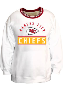 Kansas City Chiefs Womens White Contrast Crew Sweatshirt