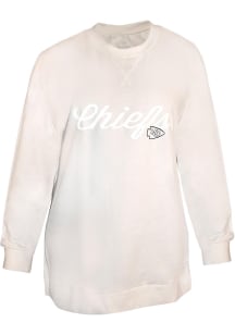 Kansas City Chiefs Womens Tan Cumulus Crew Sweatshirt
