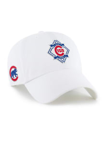 47 Chicago Cubs 150th Anniversary Side Patch Clean Up Adjustable Hat - White