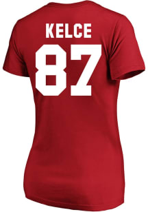 Travis Kelce Kansas City Chiefs Womens Red Player Player T-Shirt
