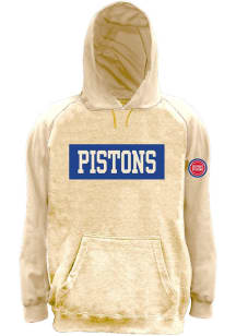 Detroit Pistons Mens Oatmeal Super Soft Big and Tall Hooded Sweatshirt