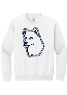Summit Sportswear UConn Huskies Mens White Alt Logo Long Sleeve Crew Sweatshirt