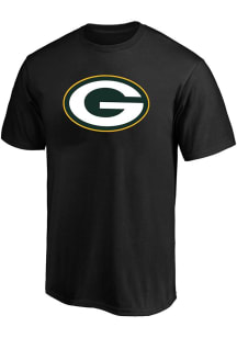 Green Bay Packers Mens Black Primary Big and Tall T-Shirt