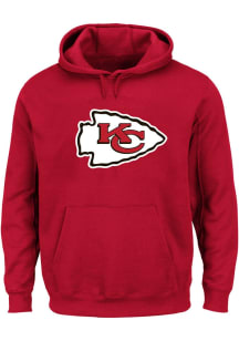 Kansas City Chiefs Mens Red Logo Big and Tall Hooded Sweatshirt