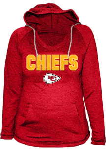 Kansas City Chiefs Womens Red Raw Edge Hooded Sweatshirt