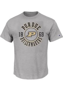 Purdue Boilermakers Mens Grey Circle Name Big and Tall T-Shirt