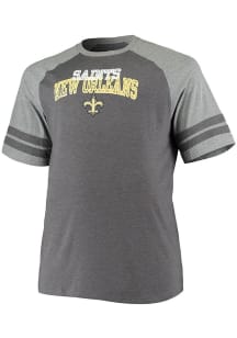 New Orleans Saints Mens Charcoal Team Name Big and Tall T-Shirt