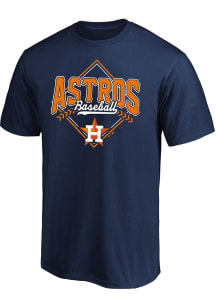 Houston Astros Mens Navy Blue Diamond Big and Tall T-Shirt