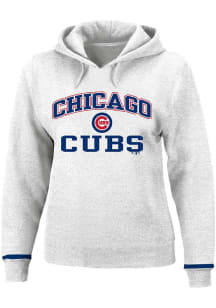 Chicago Cubs Womens White Contrast Hooded Sweatshirt