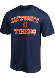 Detroit Tigers Mens Navy Blue Heart and Soul Big and Tall T-Shirt