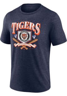 Detroit Tigers Mens Navy Blue Bat Big and Tall T-Shirt