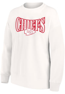 Kansas City Chiefs Womens White Chenille Crew Sweatshirt