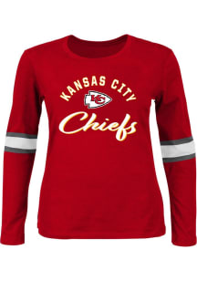 Kansas City Chiefs Womens Red Fleece Crew Sweatshirt