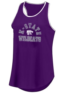 K-State Wildcats Womens Purple Contrast Trim Tank Top