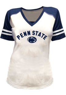 Penn State Nittany Lions Womens White Glitter and Rhinestones Short Sleeve T-Shirt