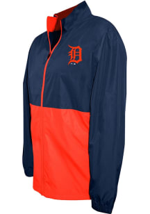 Detroit Tigers Mens Navy Blue Half Anorak Big and Tall Light Weight Jacket