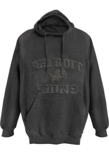 Detroit Lions Mens Black Heathered Big and Tall Hooded Sweatshirt