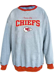 Kansas City Chiefs Mens Red Contrast Dyed Big and Tall Crew Sweatshirt