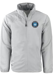 Cutter and Buck Charlotte FC Mens Grey Charter Eco Light Weight Jacket