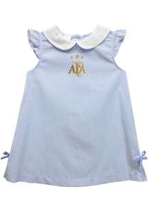 Vive La Fete Argentina National Team Baby Girls Light Blue Ella Short Sleeve Dress