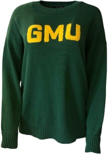 George Mason University Womens Green Jennifer Long Sleeve Sweater