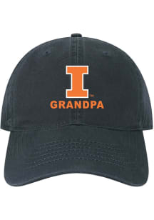 Illinois Fighting Illini Grandpa Twill Adjustable Hat - Navy Blue