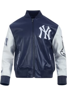 Pro Standard New York Yankees Mens Navy Blue Signature Medium Weight Jacket