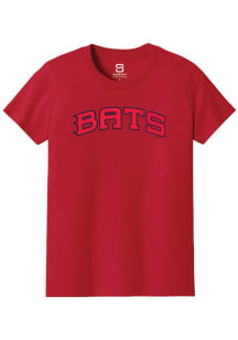 Summit Sportswear Louisville Bats Youth Red Alt Logo Wordmark Short Sleeve T-Shirt