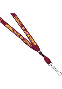 Jardine Arizona State Sun Devils 3/8 Football Sublimated w/Swivel Hook Lanyard - Garnet