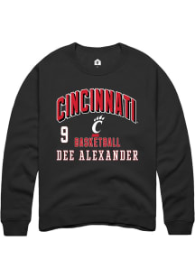 Dee Alexander Cincinnati Bearcats Mens Black NIL Arch Logo Player Crew