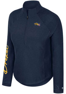 Colosseum Drexel Dragons Womens Navy Blue Gravity Qtr Zip Pullover