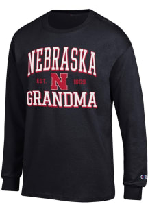 Champion Nebraska Cornhuskers Black Est. Date Grandma Jersey Long Sleeve T Shirt