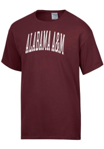 ComfortWash Alabama A&M Bulldogs Maroon Garment Dyed Short Sleeve T Shirt