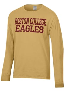 ComfortWash Boston College Eagles Gold Garment Dyed Long Sleeve T Shirt