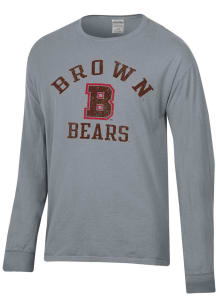ComfortWash Brown Bears Charcoal Garment Dyed Long Sleeve T Shirt
