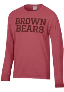 ComfortWash Brown Bears Crimson Garment Dyed Long Sleeve T Shirt