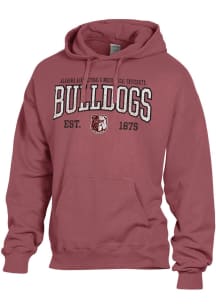 ComfortWash Alabama A&M Bulldogs Mens Red Garment Dyed Long Sleeve Hoodie