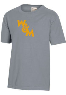 ComfortWash William & Mary Tribe Youth Charcoal Garment Dyed Short Sleeve T-Shirt