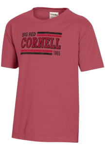 ComfortWash Cornell Big Red Youth Crimson Garment Dyed Short Sleeve T-Shirt