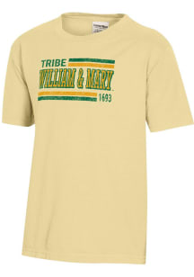ComfortWash William & Mary Tribe Youth Yellow Garment Dyed Short Sleeve T-Shirt