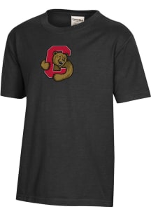 ComfortWash Cornell Big Red Youth Black Garment Dyed Short Sleeve T-Shirt