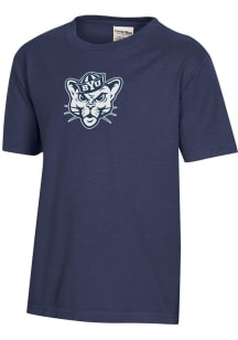 ComfortWash BYU Cougars Youth Navy Blue Garment Dyed Short Sleeve T-Shirt