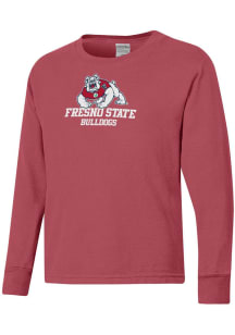 ComfortWash Fresno State Bulldogs Youth Crimson Garment Dyed Long Sleeve T-Shirt