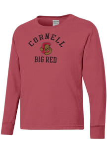 ComfortWash Cornell Big Red Youth Crimson Garment Dyed Long Sleeve T-Shirt