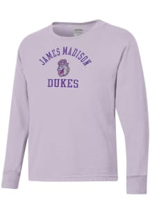 ComfortWash James Madison Dukes Youth Lavender Garment Dyed Long Sleeve T-Shirt