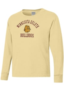 ComfortWash UMD Bulldogs Youth Yellow Garment Dyed Long Sleeve T-Shirt