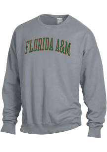 ComfortWash Florida A&M Rattlers Mens Charcoal Garment Dyed Long Sleeve Crew Sweatshirt